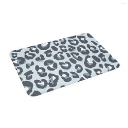 Carpets Bue Leopard 24" X 16" Non Slip Absorbent Memory Foam Bath Mat For Home Decor/Kitchen/Entry/Indoor/Outdoor/Living Room