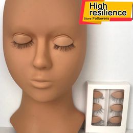 False Eyelashes Lash Training Head Mannequin With Removable Replacement Eyelids Kit Grafting Eyelash Extension Pratice Tools Supplies Free Ship 230925