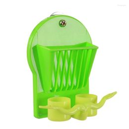 Other Bird Supplies Food Feeder Hangable Vegetable Fruit Baskets Automatic Anti-spill Container With Water Bowls