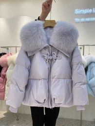 Womens Fur Faux Winter Women Warm Coat Oversize Chinese Korean Fashion Down Jacket Real Collar Thick Luxury Outerwear Female 230925