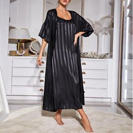 Women's Sleepwear Women Loungewear Sling Dress Set Soft 2 Piece Pajamas Outfits Simple Stylish Casual Female Homewear Suit