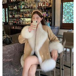 Women's Fur Elegant Coat For Women Winter Suede Velvet Young And Leather Overcoat Ladies Fashion High Brand Jackets