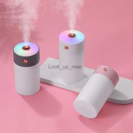 humidifiers small ultrasonic atomizer humidifier scent coolmist maker fogger led light portable commercial car usb humidifier mini yq230926