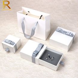 Jewelry Boxes box storage High grade delicate drawer type portable earrings ring necklace pendant jewelry packaging 230926