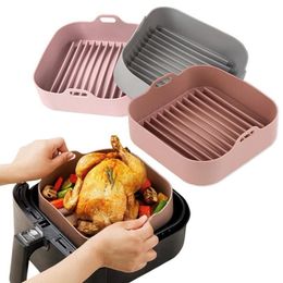 Mats & Pads Multifunctional AirFryer Silicone Pot Air Fryers Oven Accessories Bread Fried Chicken Pizza Basket Baking Tray FDA Dis291v