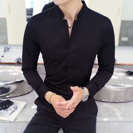 Men's Dress Shirts 2023 New Style Male Casual Dress Sprin Lon Sleeve Sirts/Men's i Quality Stand Collar Business Sirts/Plus Size S-5XL YQ230926