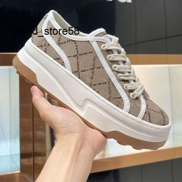 Walking Shoes Designer Casual Shoes Italy low-cut 1977 high top Women Letter Sneaker Beige Ebony Canvas Tennis Shoe Luxury Fabric Trims thick-soled Shoes D2RY