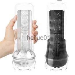 Masturbators Male Masturbator Real Vagina For Men Vacuum Pocket Penis Endurance Exercise Transparent Masturbation Cup Sex Toy x0926