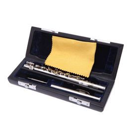 Half-size flute silver-plated C key cupronickel with padded box brass tube