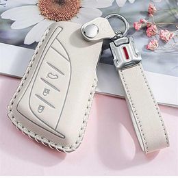 For Lexus UX ES UX200 UX250h ES200 ES300h ES350 US200 US260h Leather Car Remote Key Case Cover Holder Smart Keychain Pink New193Y