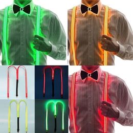 Other Event Party Supplies LED Neon Light Men Woman Suspenders Dancing Lights Wedding Party Decorations DIY Costumes Glow Festival Accessories In The Dark 230926