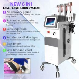 Professional 40K Cavitation Fat Burning Body Shaping Beauty Salon Muscle Relaxation Skin Tightening RF Lipo-laser 6 in 1 Standing Instrument