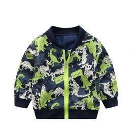 Cardigan Toddler Boys Jacket Coat Dinosaurs Pattern Coats Spring Autumn Boy Casual Style Kids Clothing 230925