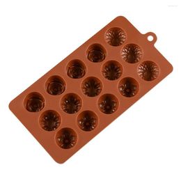 Baking Moulds 15 Cavity Flower DIY Jelly Ice Mould Gummy Candy Floral Silicone Chocolate Tray