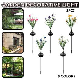 Waterproof Solar Flowers Pathway Light Emulation Daisy Flower Garden Lawn For Patio Yard Wedding Holiday Decor