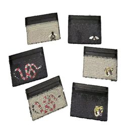 black snake pattern Classic Men Women Credit Card Holder Fashion Mini Small Wallet Handy Slim Bank Card holder272Z