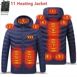 Men's Down Parkas Men's Zone 9 Zone 11 Heated Jacket USB Winter Outdoor Electric Heated Jacket Warm Thermal Jacket Clothing Heated Cotton Jacket 230925