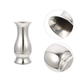 Vases Silver Home Decor Vase Flower Arrangement Tabletop Ornament Centrepieces Household Stainless Steel Desktop Dried Container