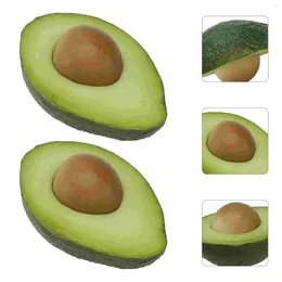 Party Decoration 2 PCS Imitation Avocado Fruit Model Artificial Home Accents Simulation Ornament False Faux Greenery Accessories