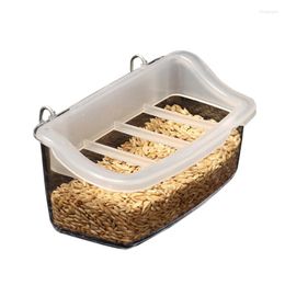 Other Bird Supplies Feeding Box Splashproof Food Dispenser Parrots Bowl Birds Cage Hanging Feeder Plastic Drop