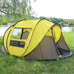 Large Automatic Pop Up Tent Camping Outdoor 5 Person Family Beach Picnic Easy Set Up Hiking Instant Opening Folding Waterproof Tents