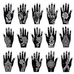 Other Permanent Makeup Supply 50 SheetsLot Henna Temporary Tattoo Stencils for Body Paint Glitter Airbrush Mehndi Hand Tatoo Templates Large Stencil 230925