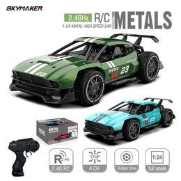 ElectricRC Car Sulong Metal RC Car Toys 124 2.4G High Speed Remote Control Mini Scale Model Vehicle Electric Metal RC Car Toys for Boys Gift 230925