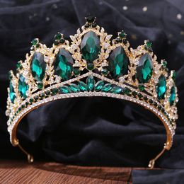 Hair Jewellery Kmvexo Grand Baroque Crystal Tiaras Crown Bride Female Accessories Head Princess Birthday Gift Drop Delivery Hairjewelry Dhyit