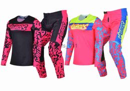 Others Apparel MX Combo Gear Set Motocross Pants Enduro Outfit Offroad Suit Willbros Moto ATV UTV Pink Kits For Woman Lady x0926