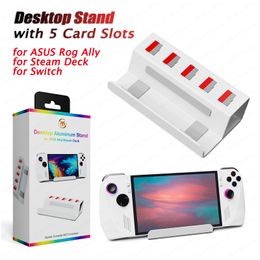 Other Accessories Desktop Bracket for Asus Rog Ally Steam for Deck Console Holder Portable Metal Anti-Slip Stand With 5 Card Slot Game Accessories 230925