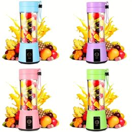 1pc, Multifunctional Orange Juicer - Rechargeable Household Juicer Machine with 6 Blades - Portable Fruit Juicer for Kitchen Tools