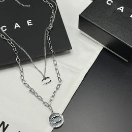 Women Love Pendant Necklace Boutique Designer Jewellery Autumn New Fashion Brand Necklaces 925 Silver Charm Long Chain Family Girl Love Gift Necklace