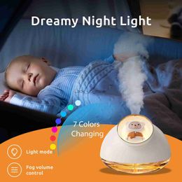 Humidifiers H2o Spray Mist Humidifier Car USB Cooldollt Air Humidifier White Low Noise Usb Car Humidifiers with Led Light Volcano Diffuser YQ230926