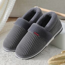 Slippers Home Slippers for Men Women Winter Furry Slides Female Indoor Plush Non Slip Bedroom Warm Male Flip Flops Couples Soft Shoes 230926