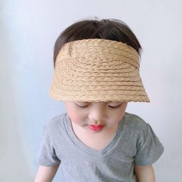 Wide Brim Hats Anti-UV Sun Hat Empty Top Outdoor Visor Caps Korean Style Cap Shading Women Children Short