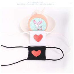 Party Supplies Women Girls Japanese Anime Cosplay Costume School Girl Eyeshade Red Heart Embroidered Single Eye Mask Elastic Blindfold