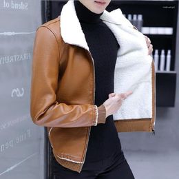Men's Fur ZOGAA Plus Velvet Thick Faux Leather Jackets Trend Fashion Handsome Casual Warm Mens Winter Punk Cotton Coats Outwear