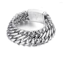 Link Bracelets 26mm 9 Inch Men's Bracelet Keel Titanium Steel High Polished Chain Casting Jewellery S For Mens .Father