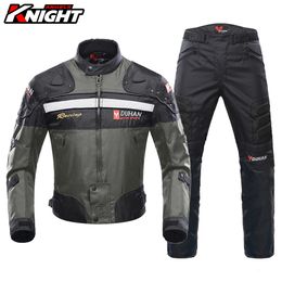 Men's Jackets DUHAN Motorcycle Jacket Pants Suit Waterproof Racing Jacket Protective Motocross Removable Lining Four Seasons Motorcycle Jacket 230925