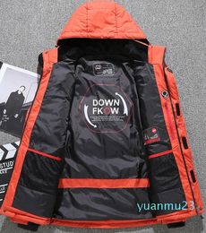 Warm Windproof Outdoor Sports Snow Down Jackets and Pants Male Snowboard Wear Camping Overalls