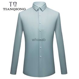 Mens Dress Shirts New Fashion Business Casual Long Sleeved Shirt Cotton Breathable Man Social Plus Size M5xl Slim Fit Men Yq2