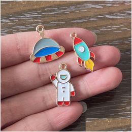 Charms 50Pcs Zinc Alloy Arrow Astronaut Pendant Charm For Diy Jewellery Making Bracelet Necklace Earrings Bookmark Zipper Pl Keychains D Dh5My