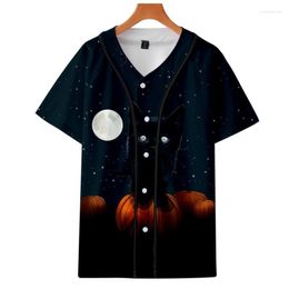 Men's T Shirts Halloween 3D Printed Baseball T-shirt Women/Men Fashion Summer Short Sleeve Tshirt 2023 Casual Streetwear ClothesMen's