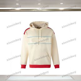 xinxinbuy Men designer Hoodie Sweatshirt Paris Panelled Love letter embroidery women black apricot brown gray S-2XL