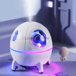 Humidifiers USB Ultrasonic Cool Mist Aromatherapy Water Diffuser with Led Light Astronaut Humidificador Space Capsule Air Humidifier YQ230926
