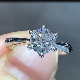 Cluster Rings 1.0ct DF VS CVD HPHT Lab Grown Diamond With IGI Certificate18K Gold Ring Jewelry For Women Engagement Wedding