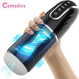 Masturbators Automatic Sucking Vibrating Masturbator Cup for Men Real Pussy Blowjob Machine Male Sex Toy Masturbation Adult Goods 230925