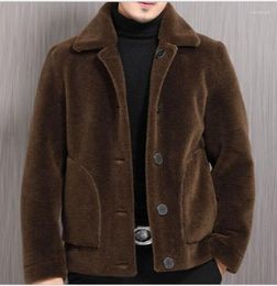 Men's Fur Autumn And Winter Haining Coat Imitation Lamb Short Leather Jacket Sheep Shearing