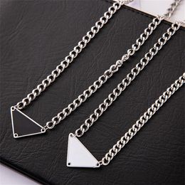 Luxury Designer Necklace Silver Rope Chain Womens Necklace Triangle Pendant Design Party Hip Hop Punk Necklaces For Mens Names Sta221B