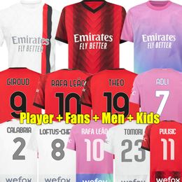 PULISIC 23 24 RAFA LEAO soccer jerseys Fans player football shirt AC 2023 2024 CALABRIA Camiseta de futbol THEO LOFTUS-CHEEK Fourth 4th IBRAHIMOVIC s ALI